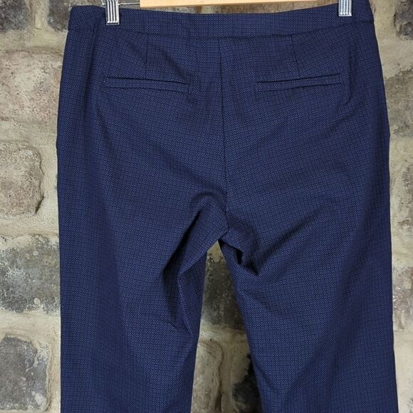 Mario Serrani Made in Italy Woman's Size 8 Blue Black Geometric Shape Trousers - Picture 4 of 13